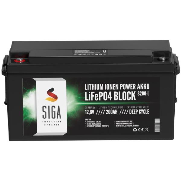 SIGA Lithium Batterie LiFePO4 200Ah 12,8V